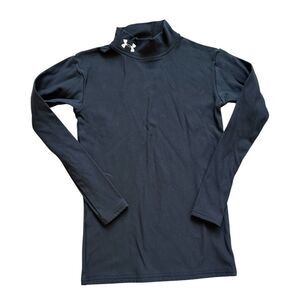 Youth Boys Under Armour ColdGear Compression Mock Long Sleeve Fitted Shirt - M